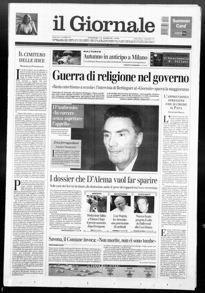 Il giornale : quotidiano del mattino